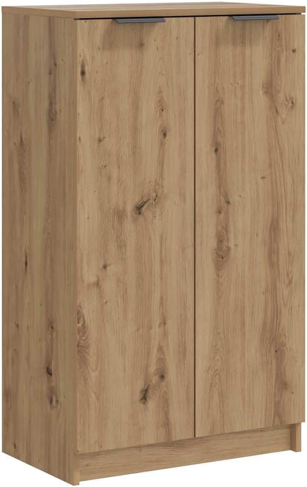 vidaXL Schuhschrank, Schuhregal mit Stauraum, Schuhständer für Eingangsbereich Flur, Schuhablage Schuhaufbewahrung, Artisan-Eiche Holzwerkstoff