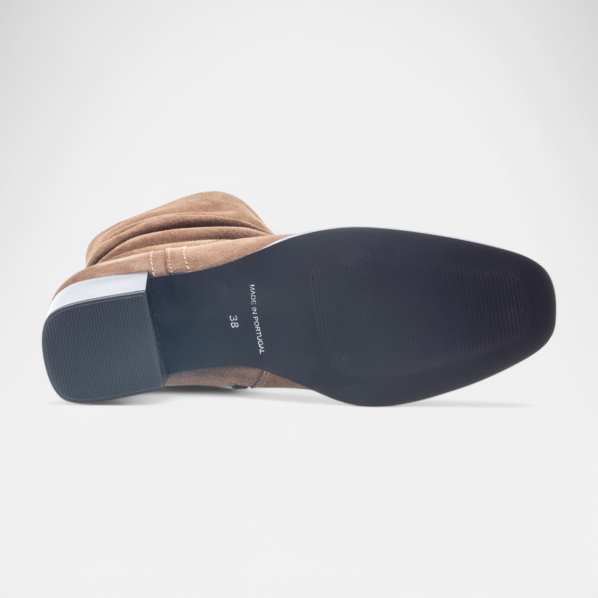 Bottines à talon Femme en cuir camel