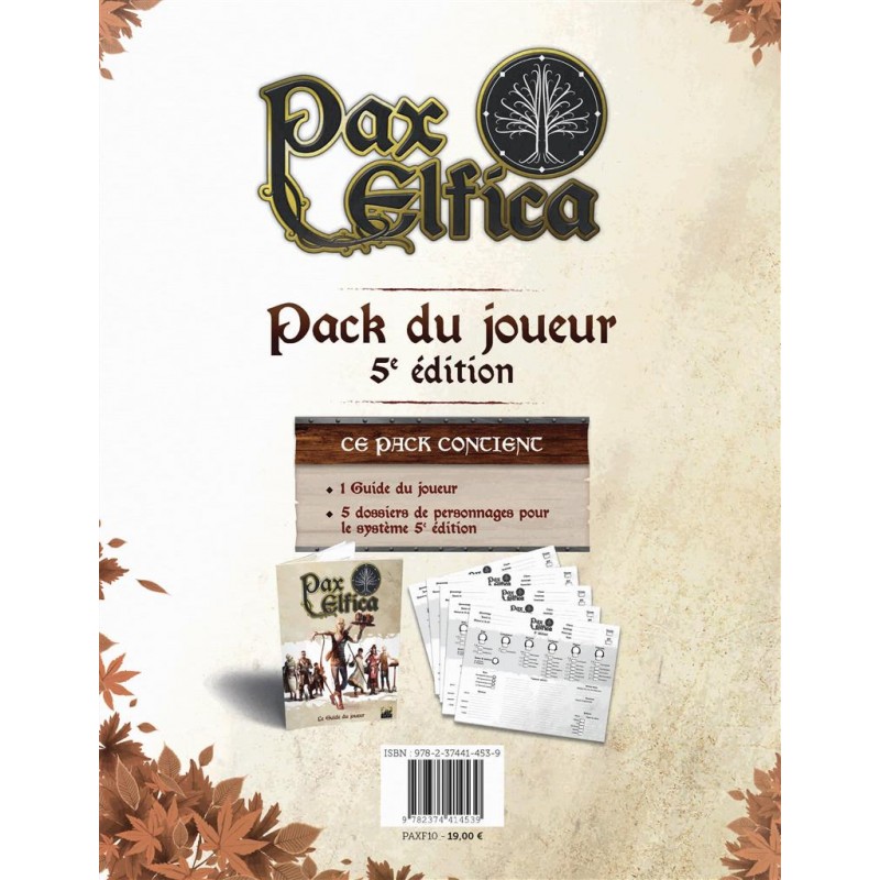 Pax Elfica : Pack Joueur (5e édition)