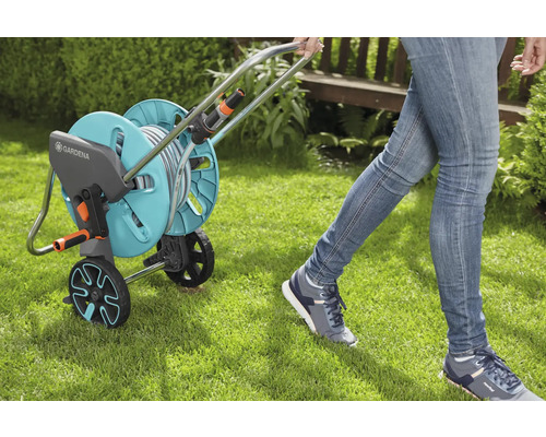 GARDENA CleverRoll M slangenwagenset inclusief 20m Liano textielslang en aansluitstukken