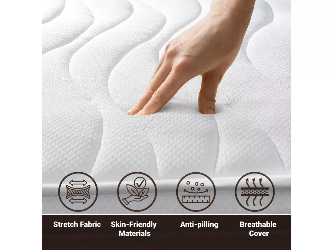 Matelas Double King Size 180x200 à mémoire orthopédique | Hauteur 25 cm | Made in Italy