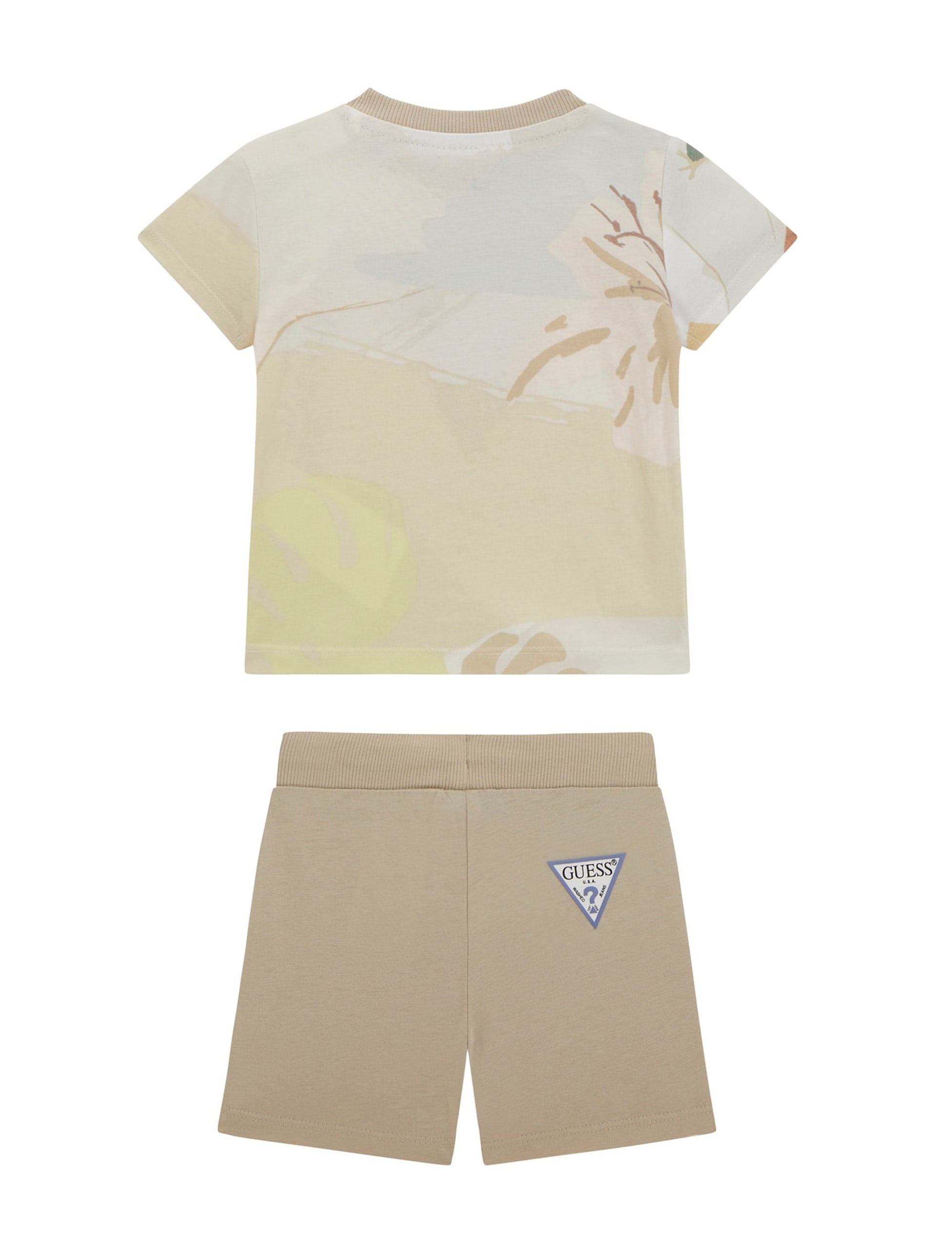 Conjunto de camiseta com estampa do deserto e shorts com cordão (0-24 meses)