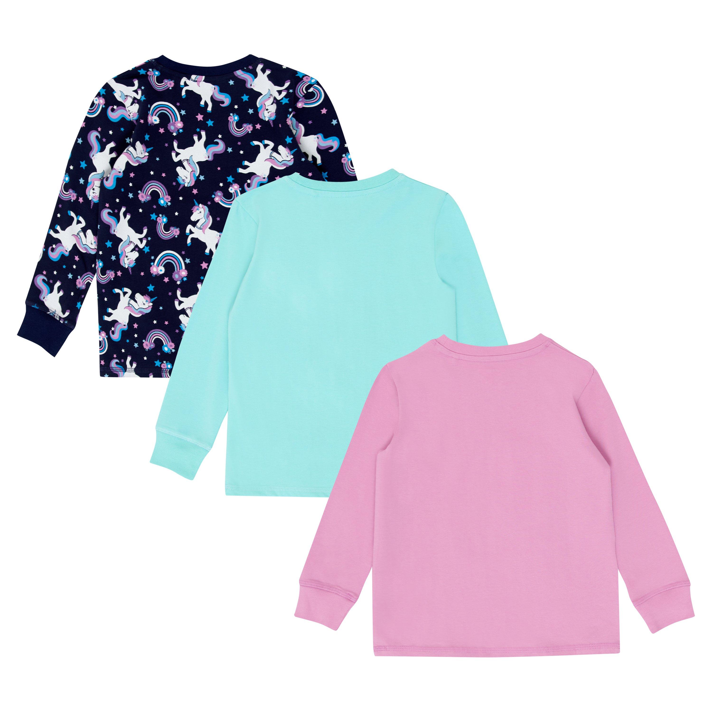 Miso Kids Girls 3 Pack Unicorn Pyjama Set
