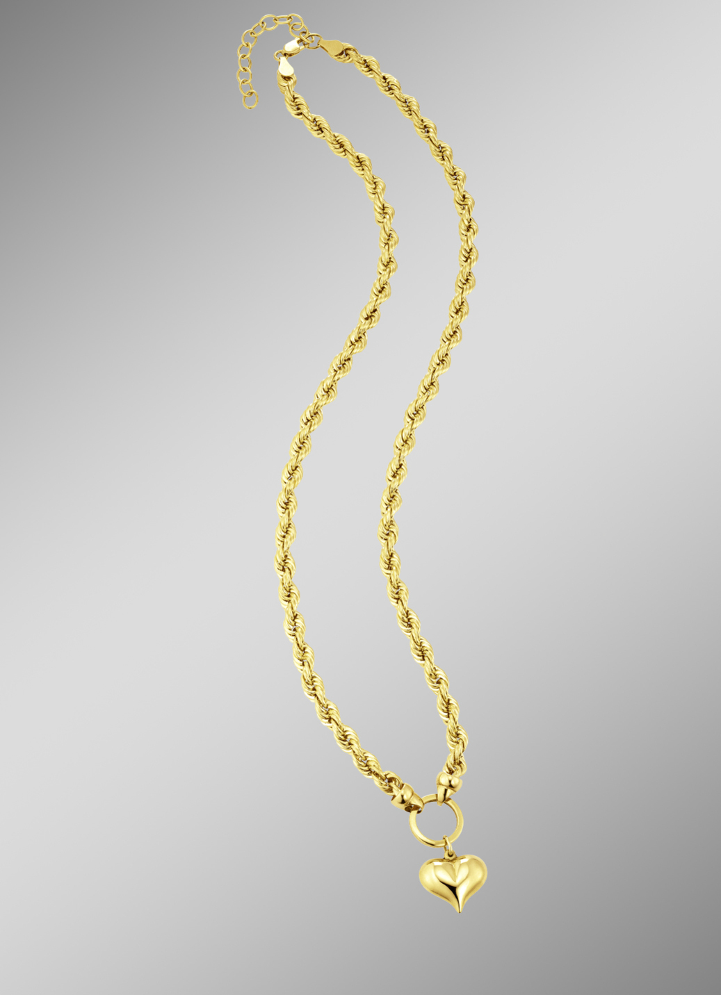 Kordelkette mit Herz-Anhänger