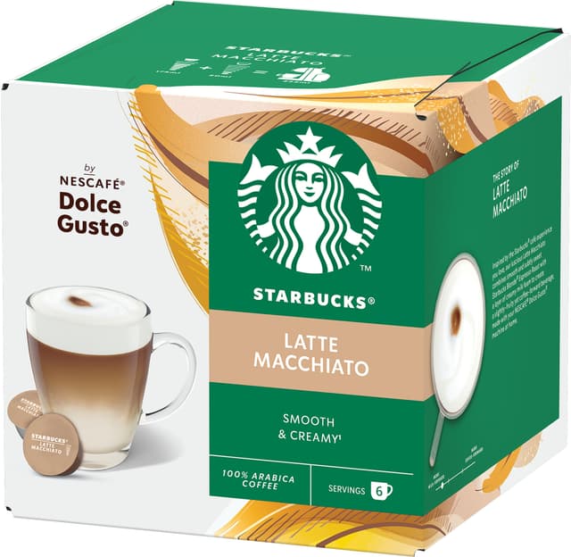 Starbucks Latte Macchiato kapsler fra Nescafé Dolce Gusto (12 stk.)