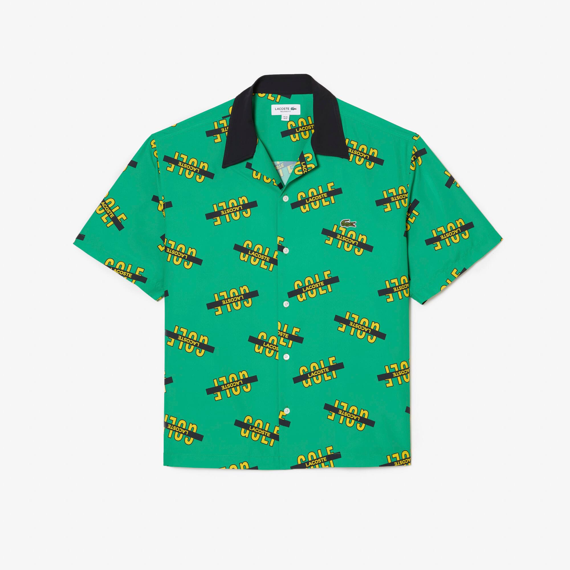 Chemise manches courtes imprimée anti-UV Manches Courtes - Vert - Lacoste - Unisex