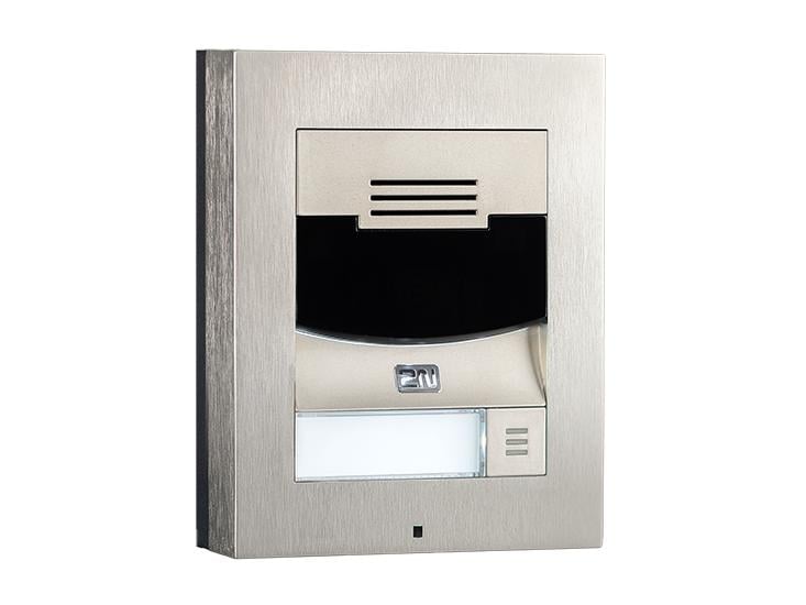 2N IP Türstation IP Solo ohne Kamera, Wandmontage, silber Kompakte IP-Sprechanlage