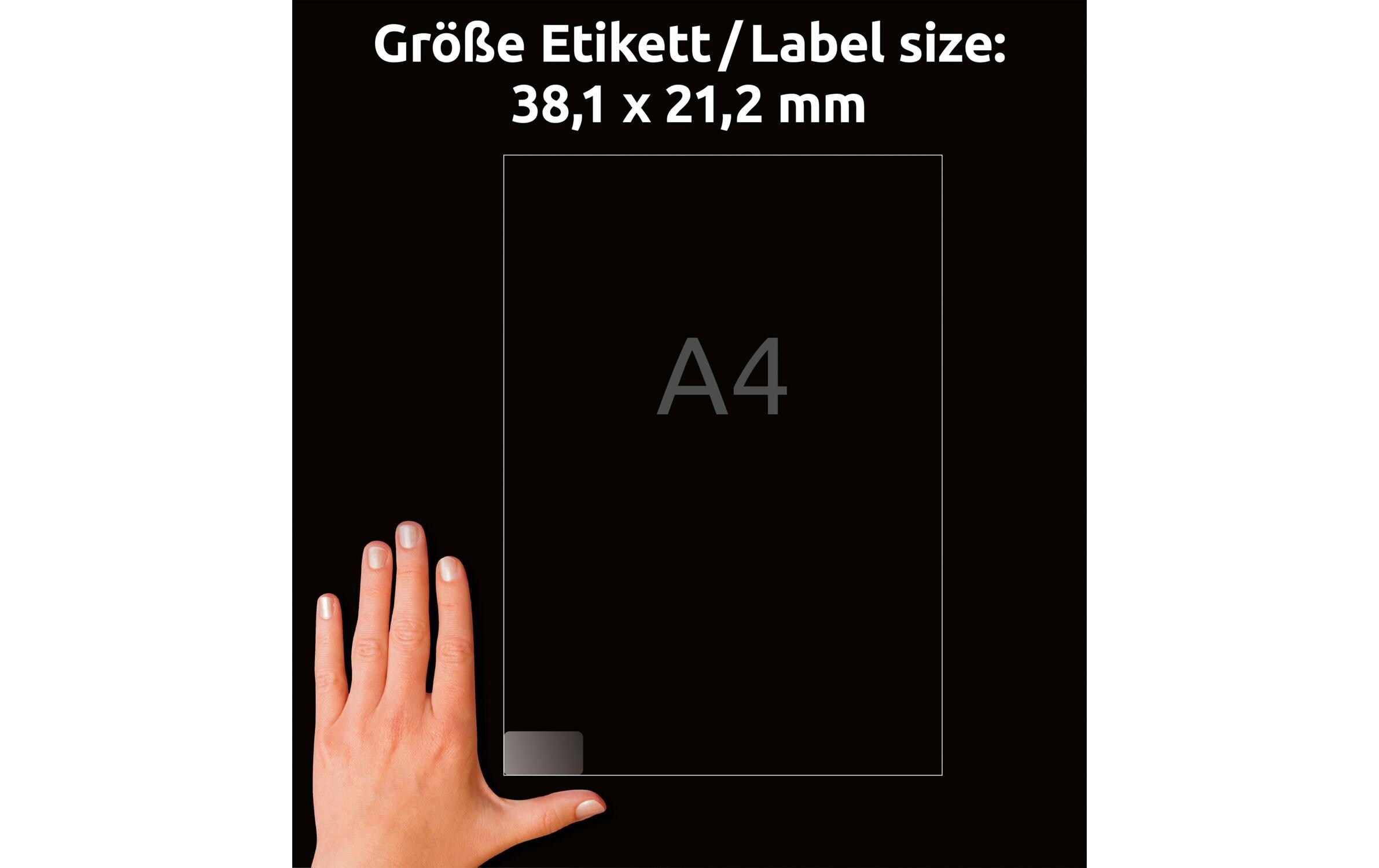 Adressetiketten 38.1 x 21.2 mm, 25 BlattTransparente Adressetiketten