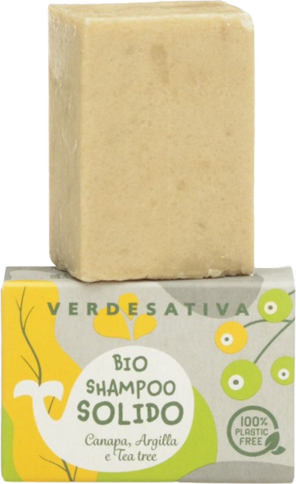VERDESATIVA  Festes Shampoo Hanf, Kaolin & Teebaum, 55 g