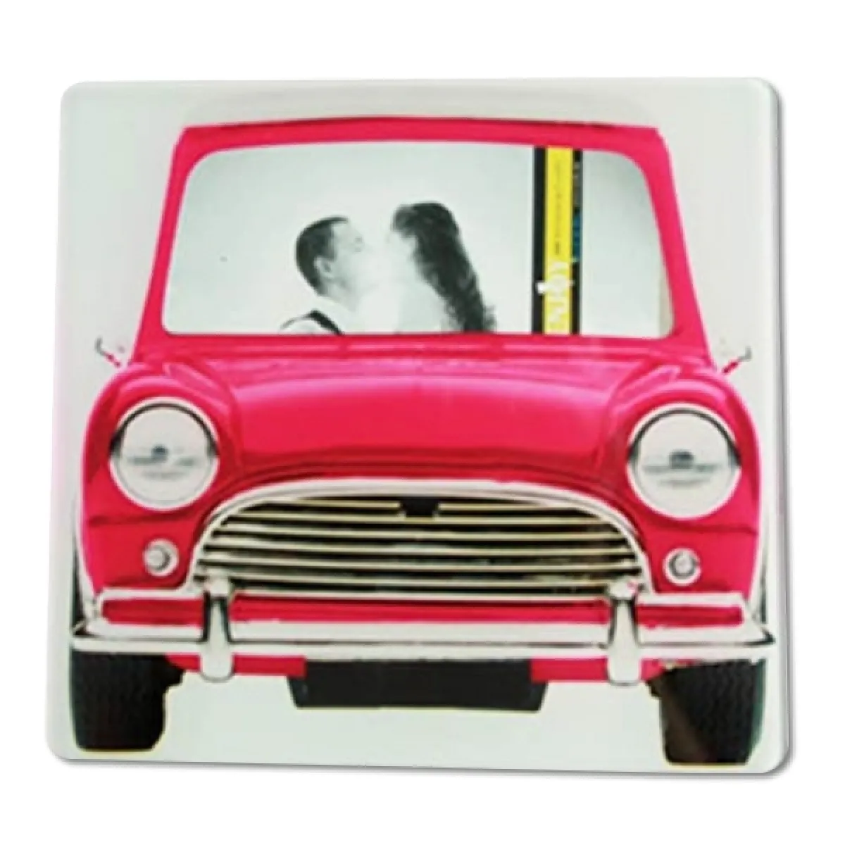 TOTALCADEAU Cadre photo voiture vintage - Rose