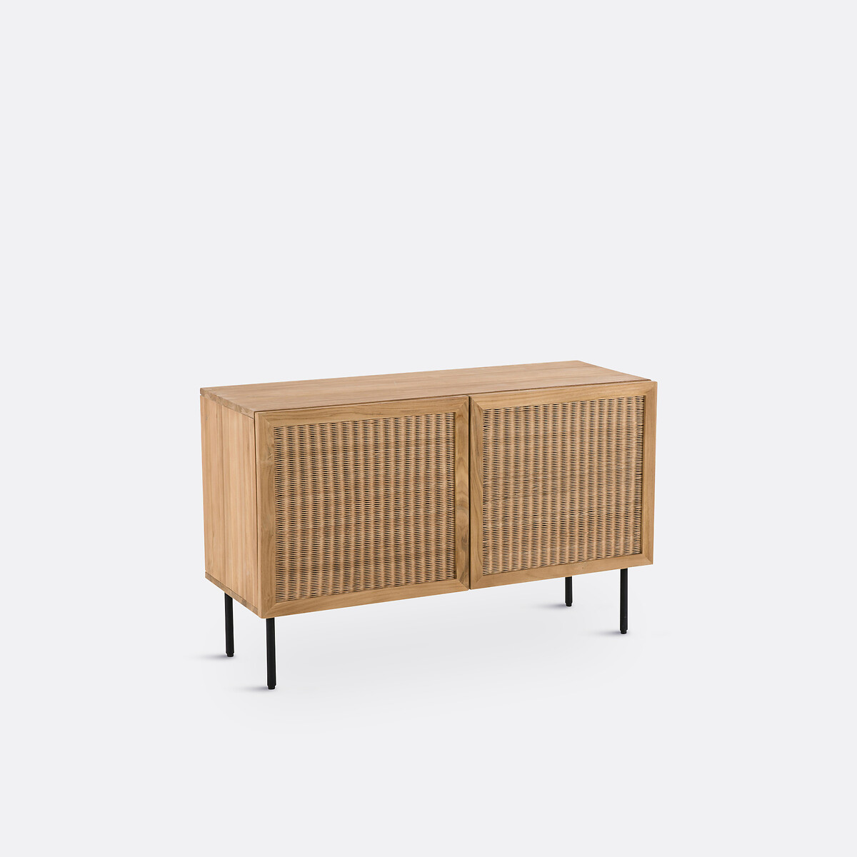 LA REDOUTE INTERIEURS<br>Aparador em teca maciça e rattan trançado, Tekora
