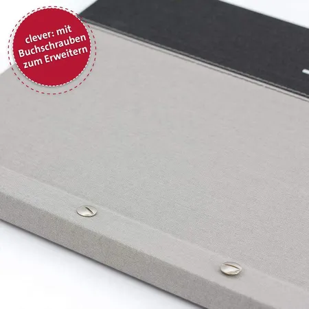 Roth Zeugnismappe Spectrum mit Buchschrauben, A4, 12 Einlagen, Grey