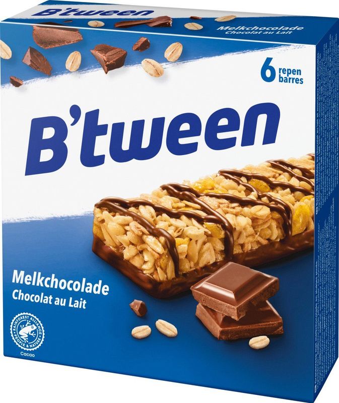 10x Hero B'tween Mueslireep Melkchocolade 6x25gr