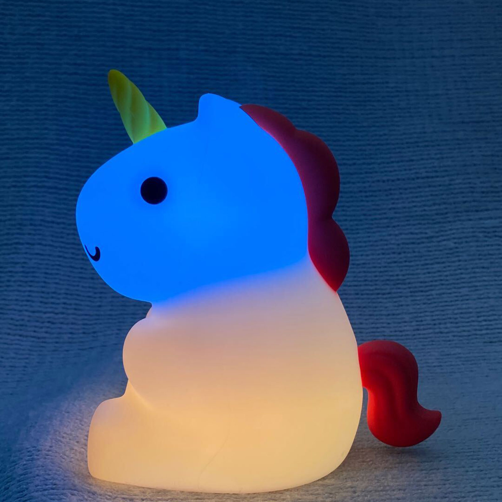 LED-Touch-Nachtlicht - weiß-pink - Einhorn - dimmbar