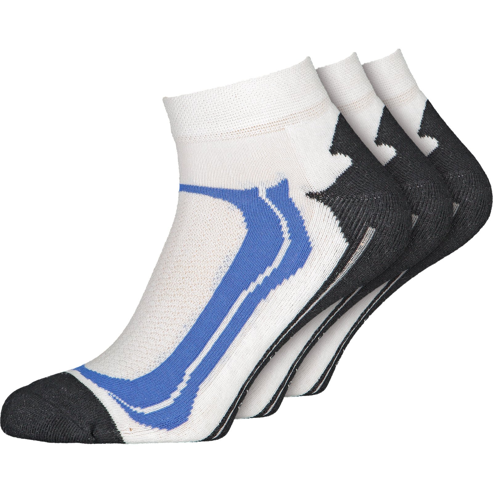 Rohner Sport-Sneakersocken, 3 Paar 43-46, mittelblau