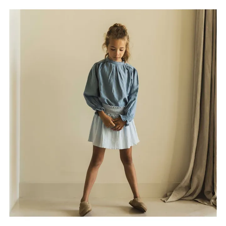 Jenest Blouse Manches Bouffantes Blossom | Bleu gris