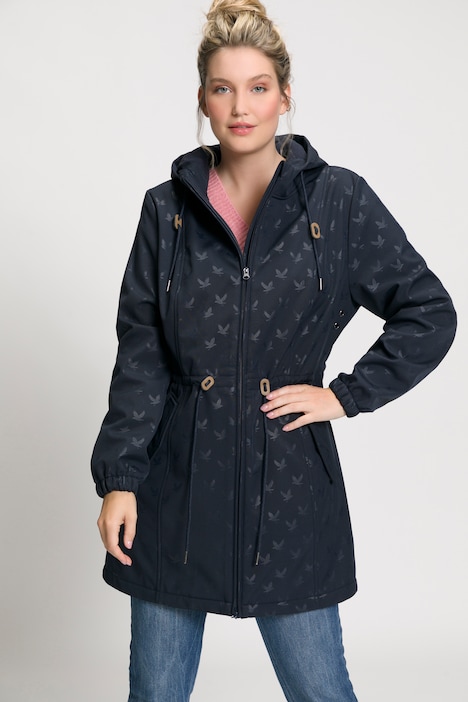 Softshelljacke, Möwen, Fleecefutter, 2-Wege-Zipper
