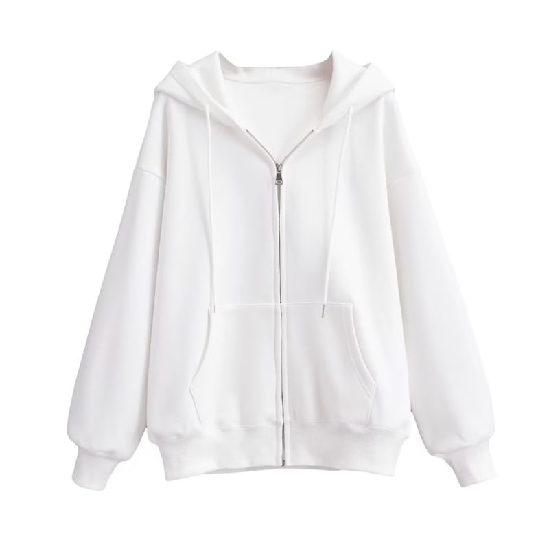 Bazer - Effen hoodie met rits
