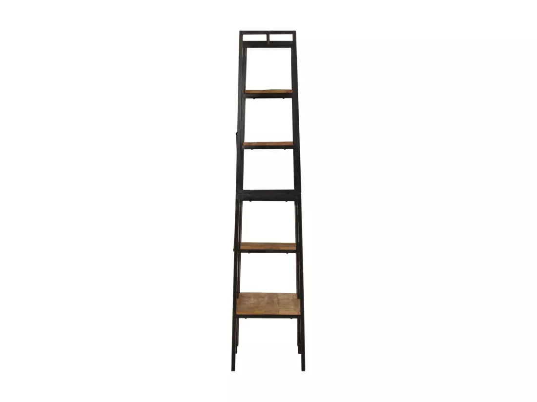Porte-vêtements et étagères 90x40x190 bois de manguier et fer