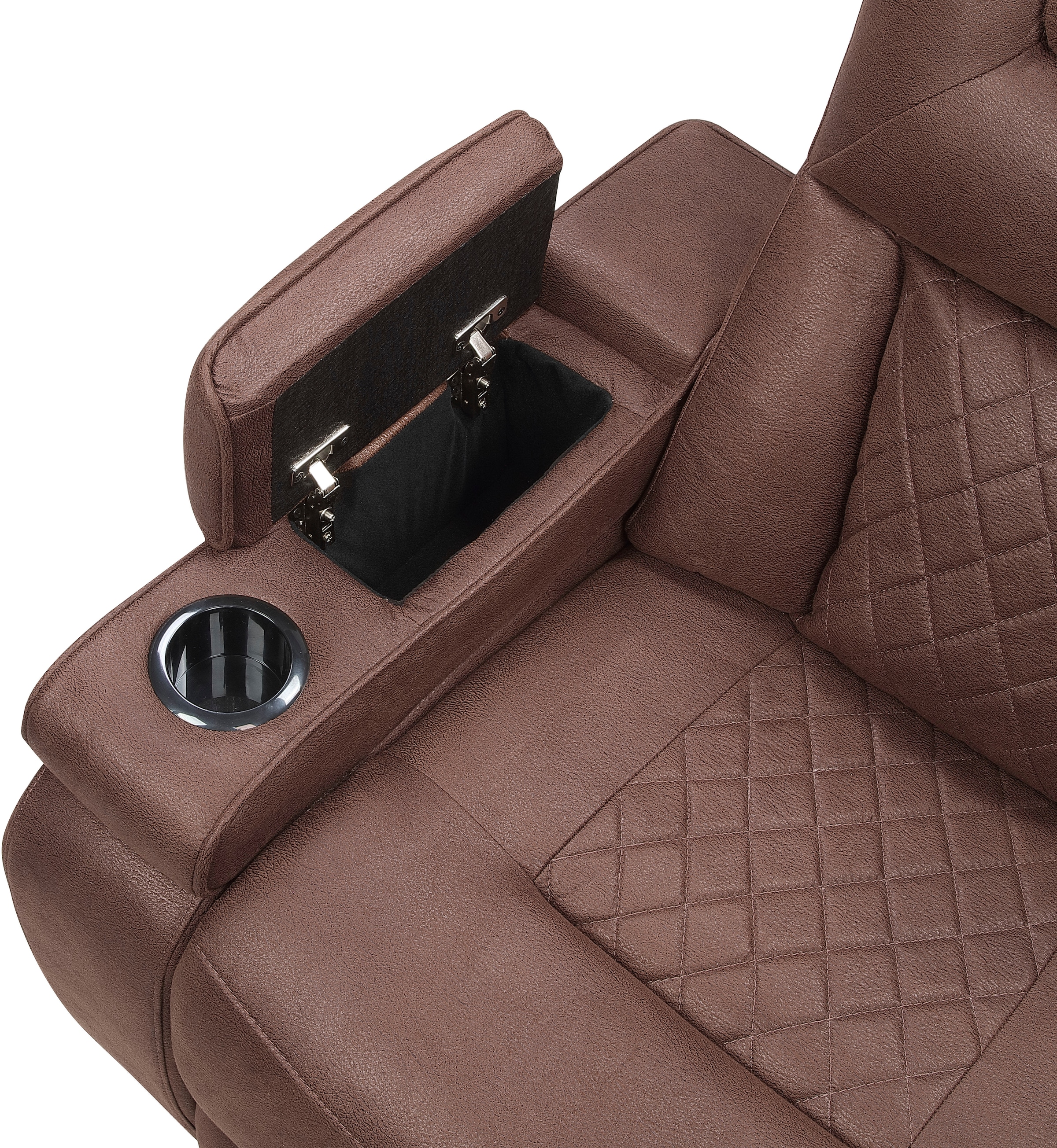ATLANTIC home collection Relaxsessel »Faris« Relaxfunktion, Getränkehalter und Staufach in Armlehnen