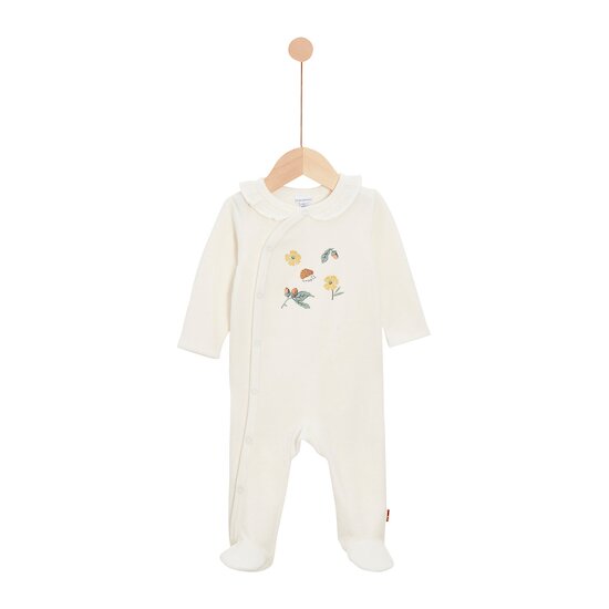 Cœur de pain d'épice Pyjama coton   Ecru        de               P'tit bisou
