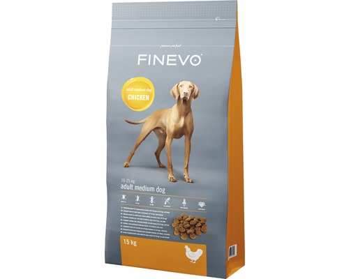 FINEVO Adult Dog M Kip droog hondenvoer 15 kg