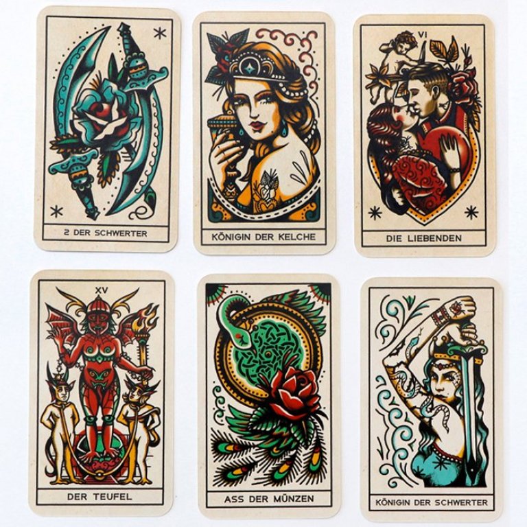 Laurence King Verlag Tatoo Tarot Kartenset