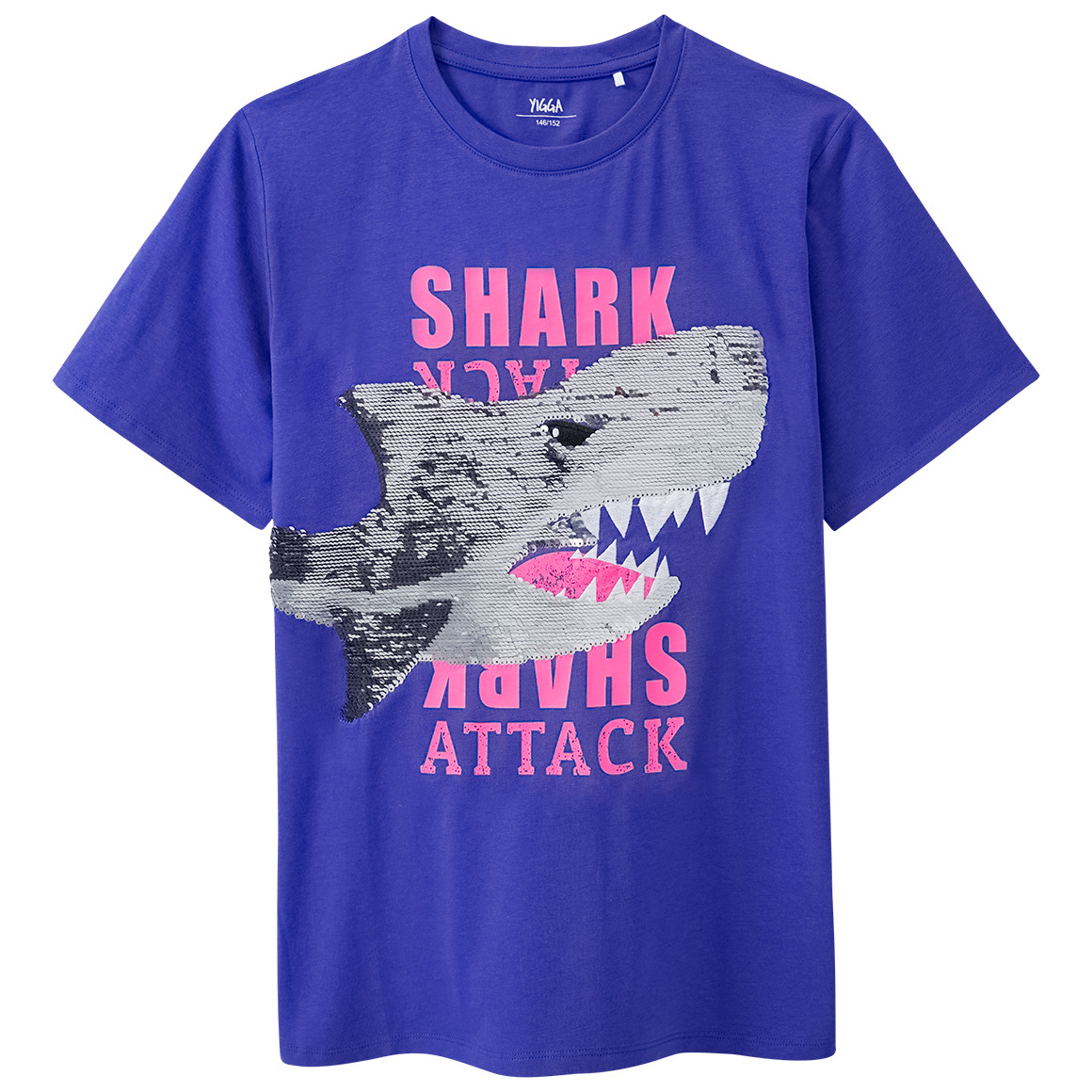 Yigga Jungen T-Shirt mit Wendepailletten blau