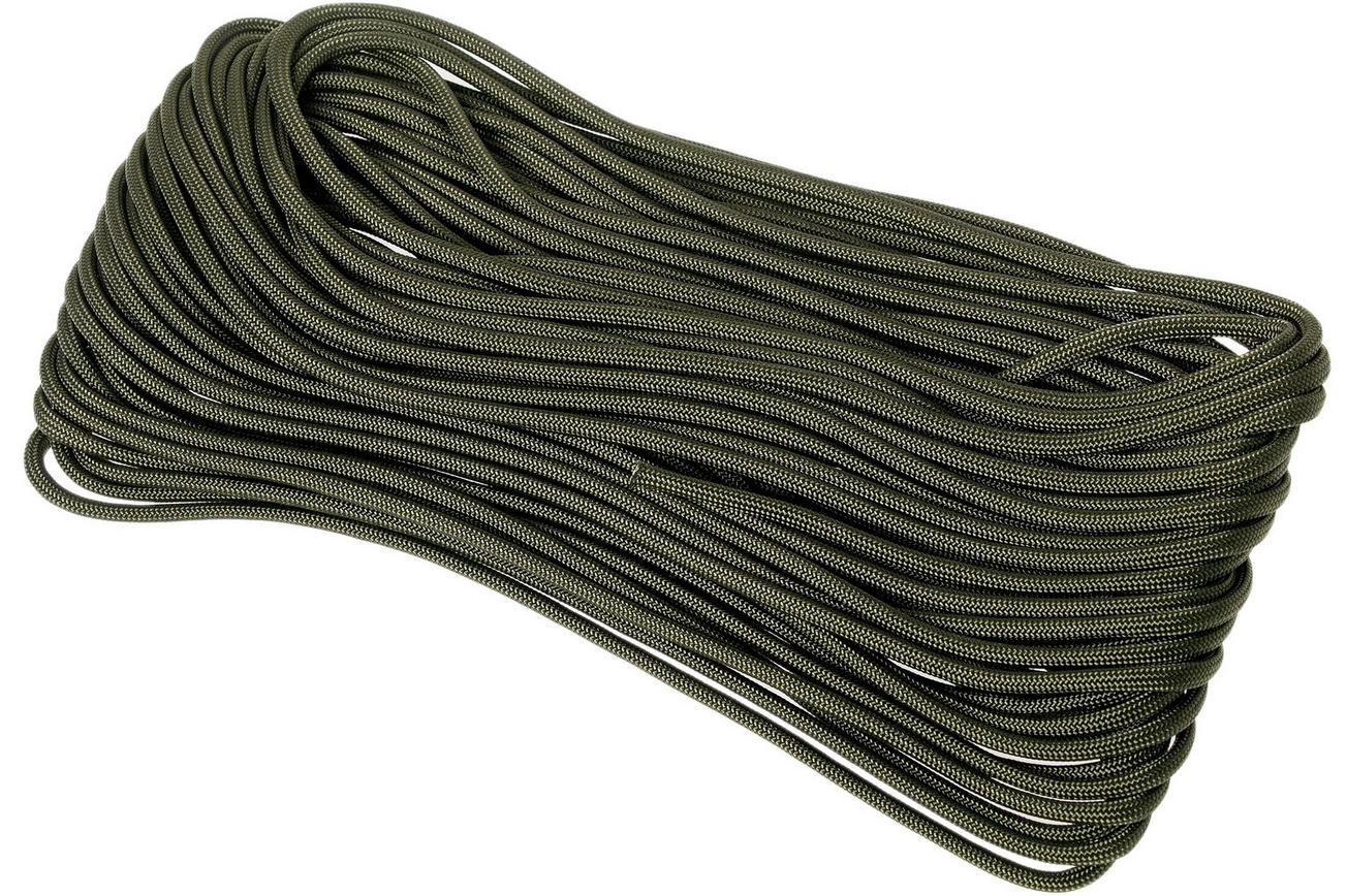 Knivesandtools 550 paracord type III, kleur: olive drab, 50 ft (15,24 m)