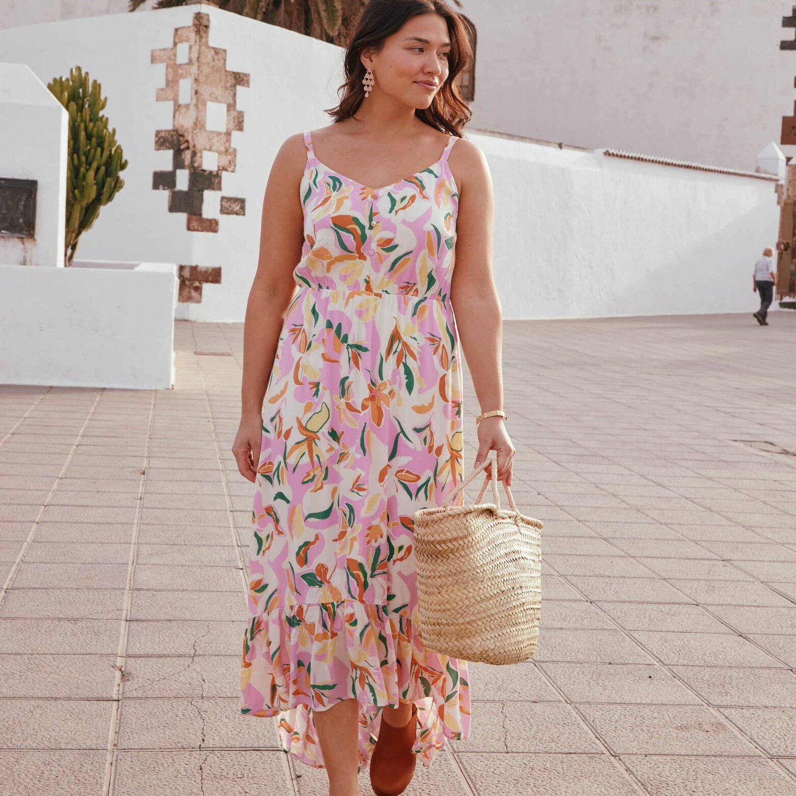 Robe longue imprimée femme