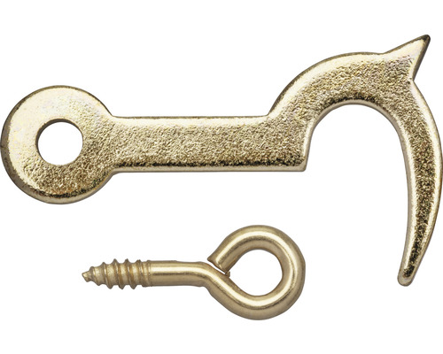 Pianohaken met ogen en schroeven 30x17x1,4 mm, 4 st.
