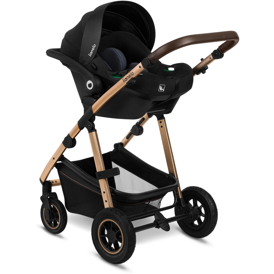 lionelo Kombikinderwagen Amber 3 in 1 Black Onyx