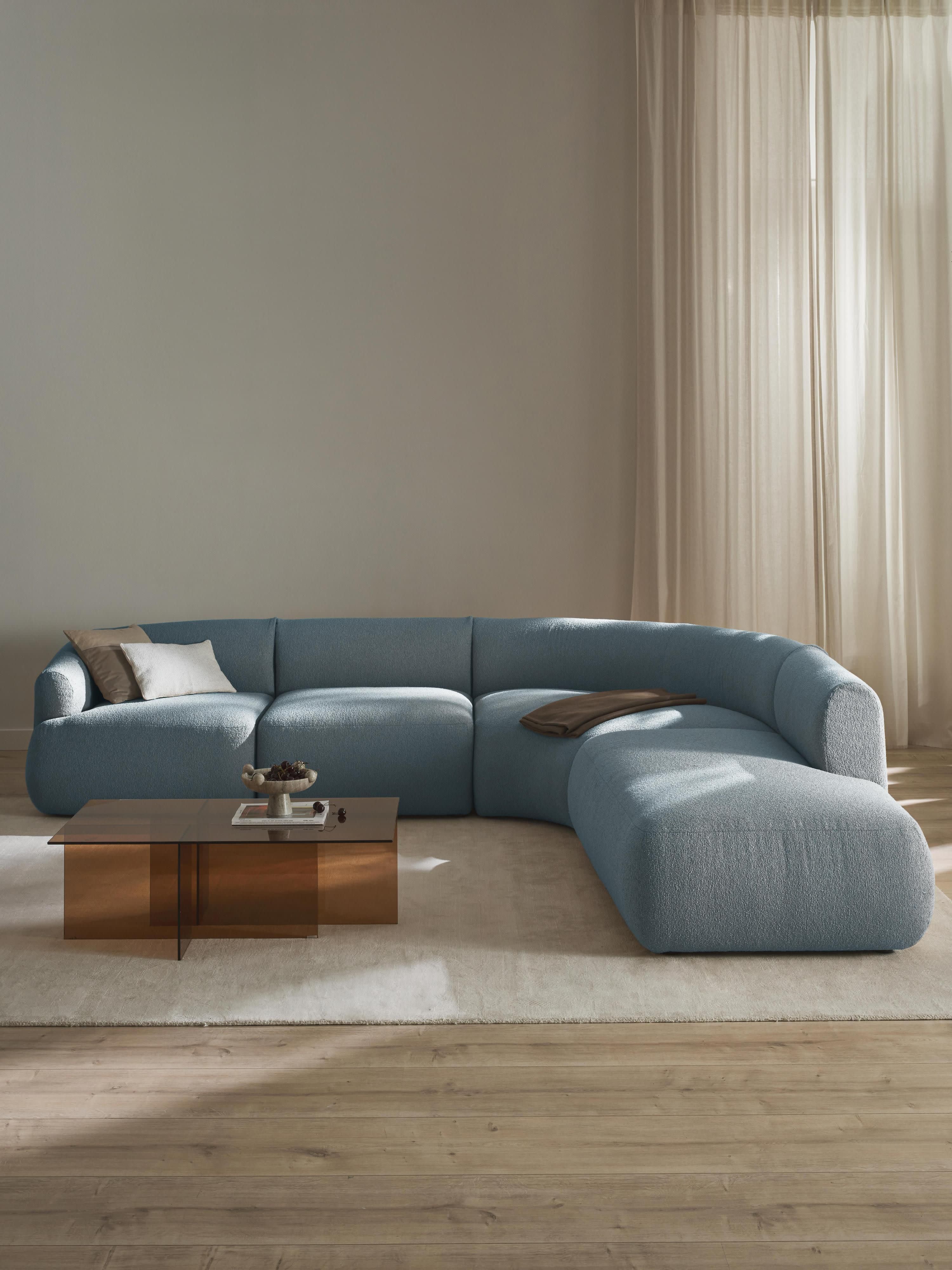 Modulaire bouclé hoekbank Sofia (4-zits)