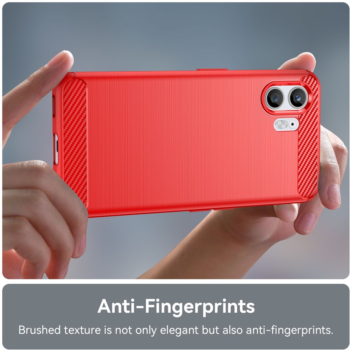 Hülle Handy Schutz für Nothing Phone 2 Case Cover Bumper Etuis Carbon Backcover