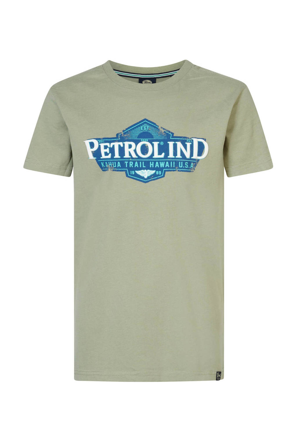 Petrol Industries T-shirt met logo lichtgroen