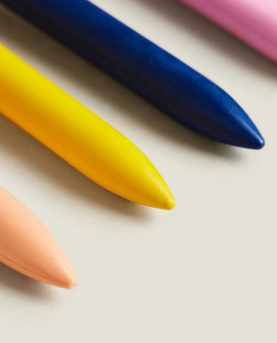 Giz de cera com cores de animais