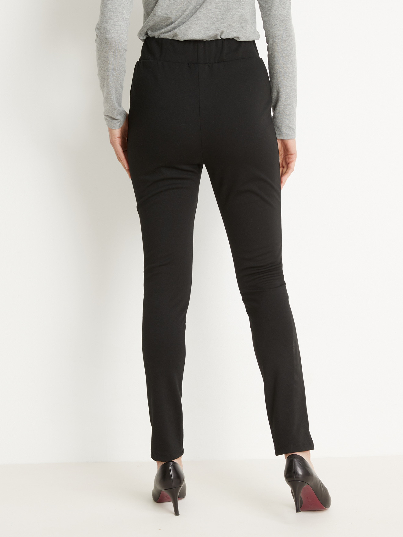 Pantalon droit élastiqué maille milano
