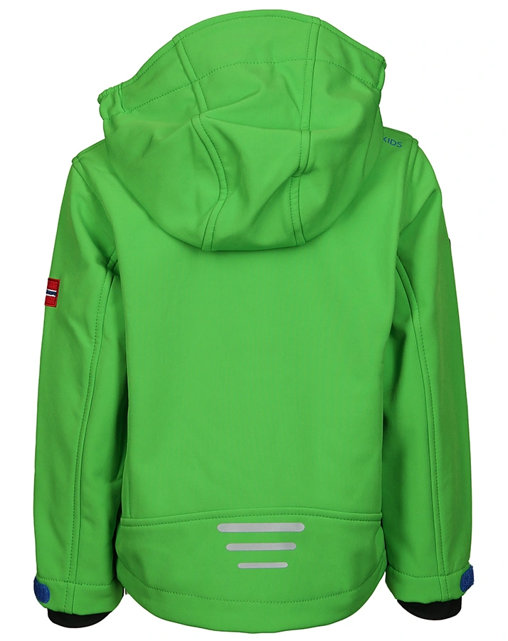Softshell-JaKids TROLLFJORD in bright green/med blue