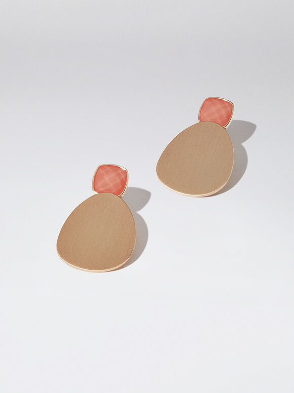 Brincos de resina - Coral