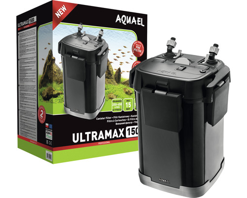Aquael Ultramax 1500 buitenfilter voor aquaria van 250-450 liter, 16 W, max. 1500 l/u, slangdiameter 16/22