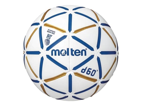Molten Handball H1D4000-BW D60 IHF Godkjent hvit-blått-gull