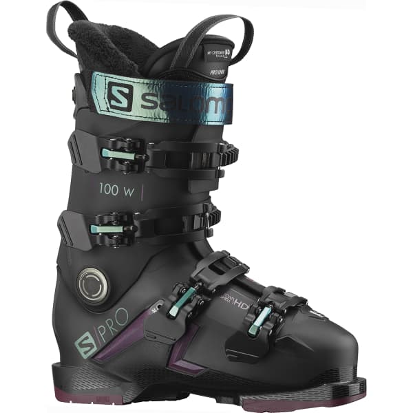 Chaussure de ski SALOMON S/PRO 100 W GW BLACK BURGANDY SHIFT GREEN/ BLUE