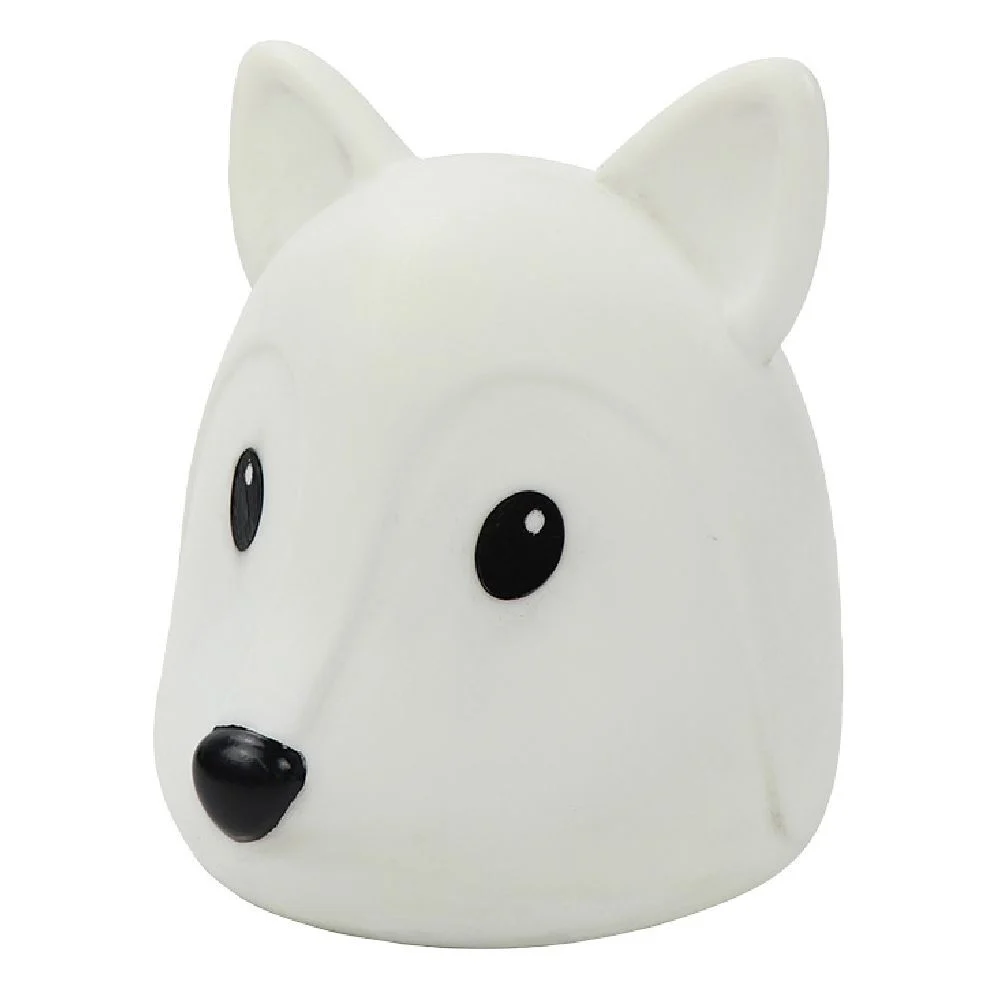 Veilleuse enfant tactile tête renard Ø10,5xH12cm
