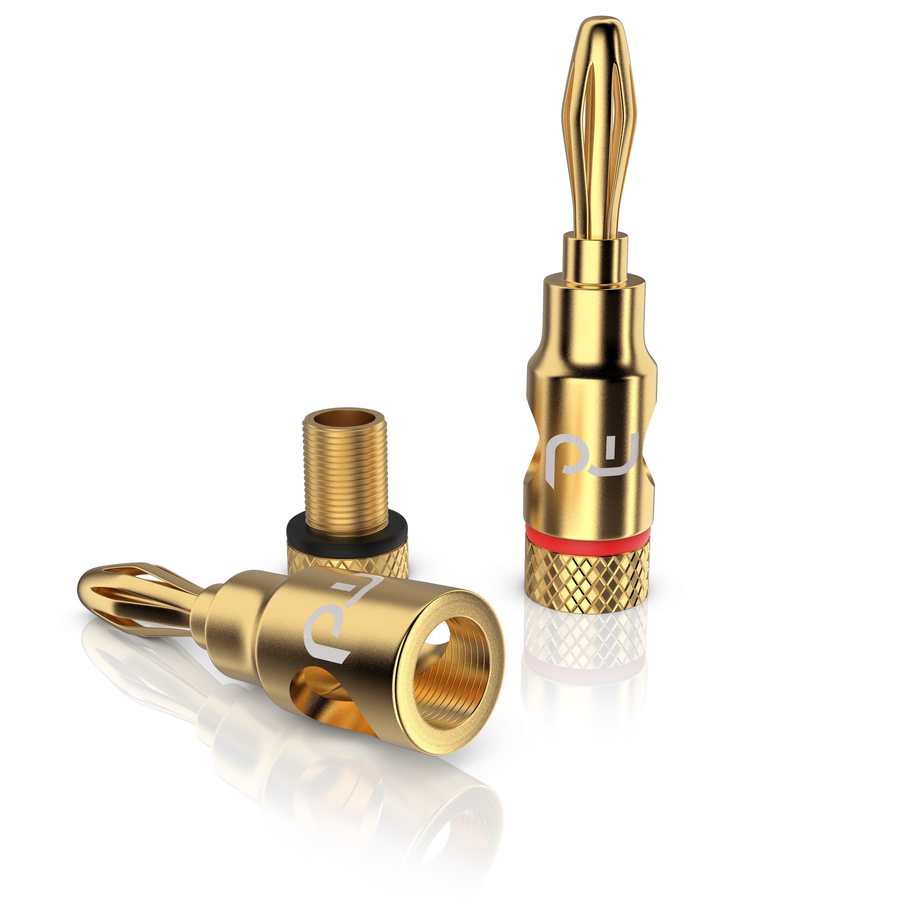 Primewire Audioadapter Bananenstecker für Kabel bis 6,8mm² - für Lautsprecherkabel, Verstärker
