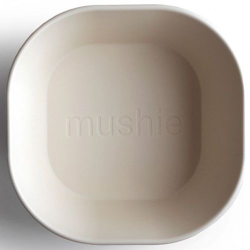 Mushie kinderkommen vierkant - ivory - 2st