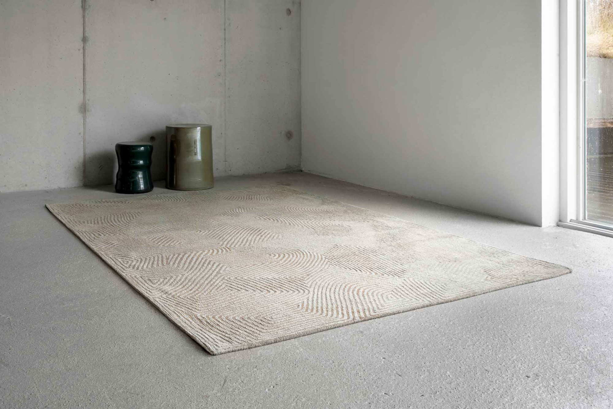 Ecorugs vloerkleed Coral beige ∅ 240 cm