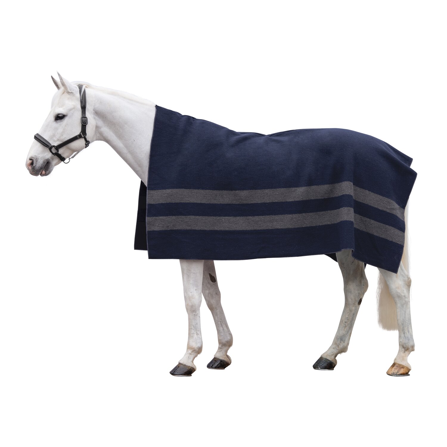 IRISh INNOVATION Woll-Abschwitzdecke  - navy - 200x190 cm