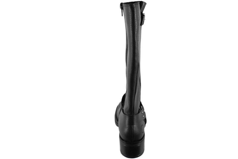 CASHOTT CASRIKKE TALL BIKER BOOT STØVLE I SORT SKIND