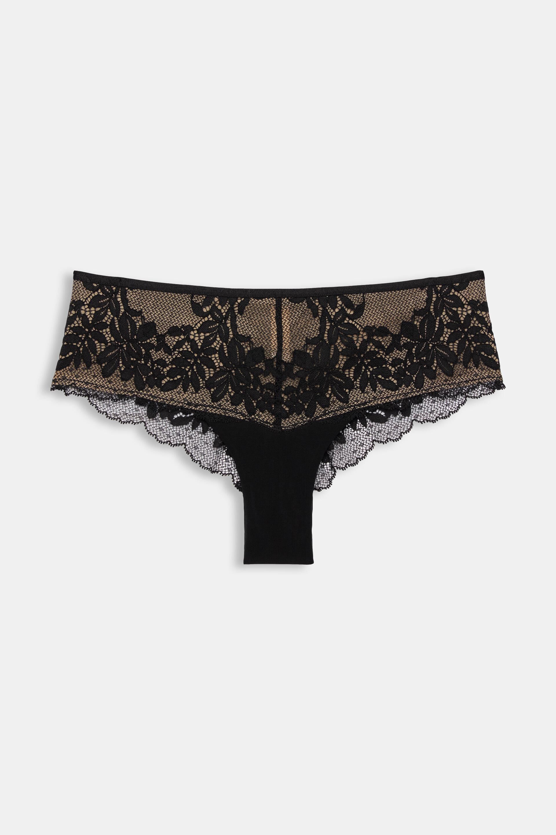 En matière recyclée Slip orné de dentelle