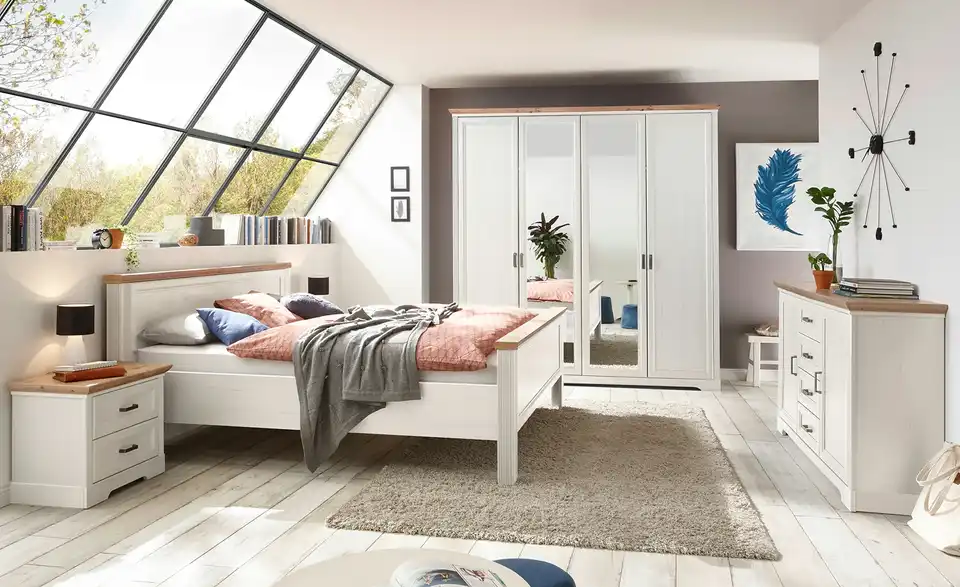 Kleiderschrank Jasmin II Pinie (Nachbildung), Asteiche (Nachbildung) 214 cm